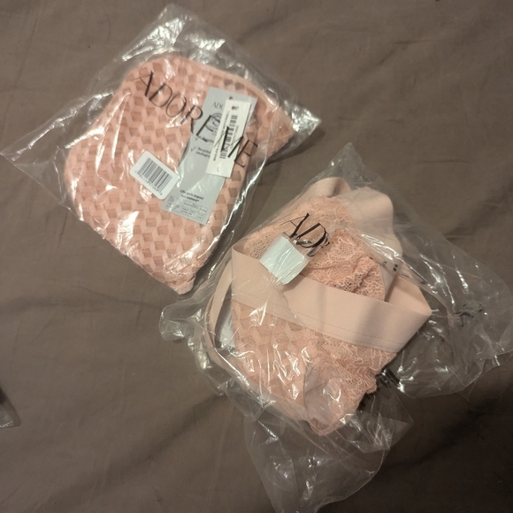 NWT Adore Me Peach Pietra Bra and Panty Set - Picture 8 of 9